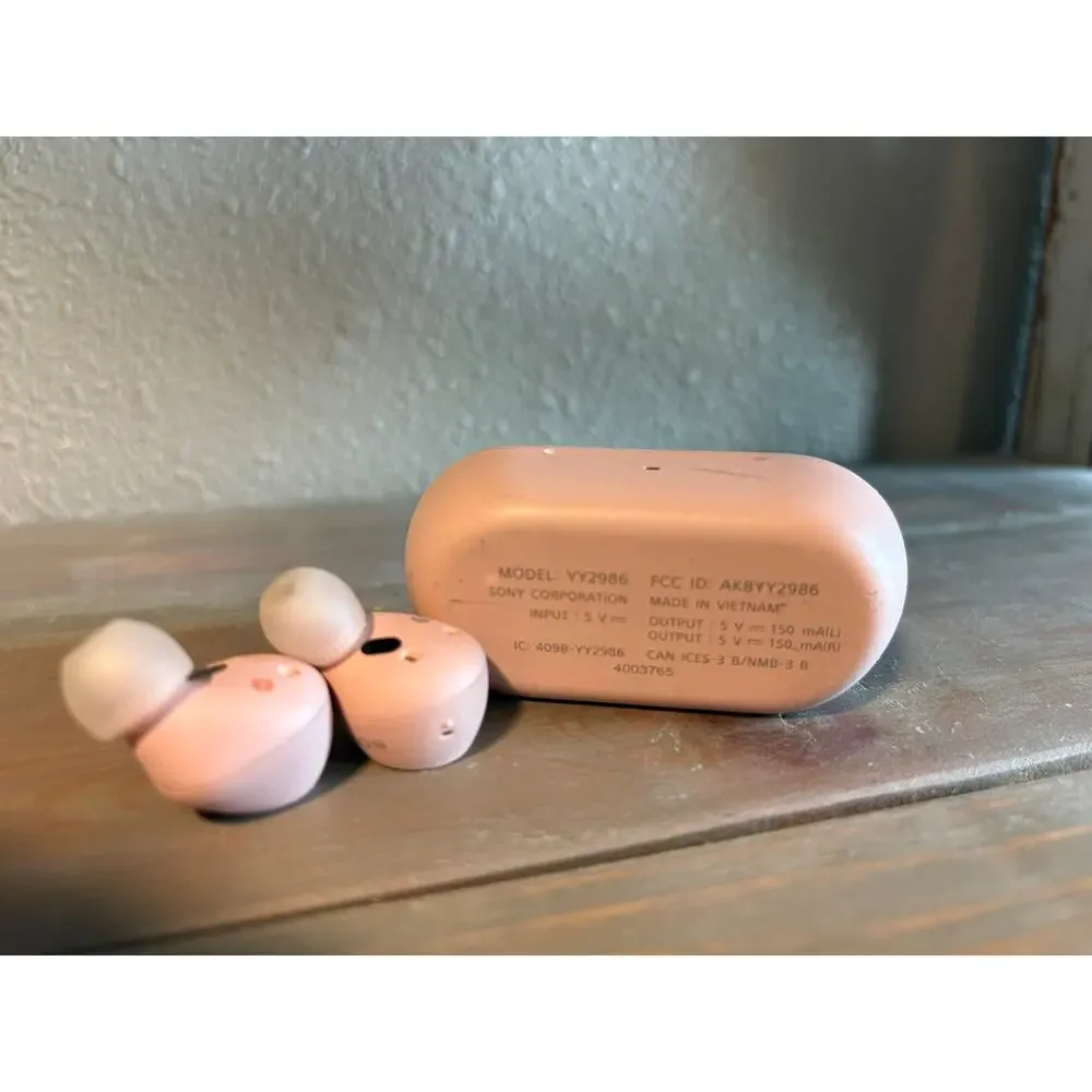 mauve pink Sony WF-C710N noise cancelling wireless earbuds YY2986 case